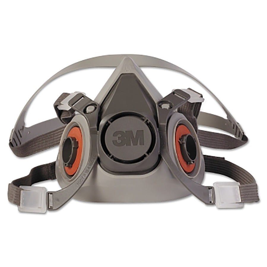 3M Half Facepiece Reusable Respirator 6000 Series, Medium, Resist Gases, Vapors, Particulates, Adjustable Strap, TPE