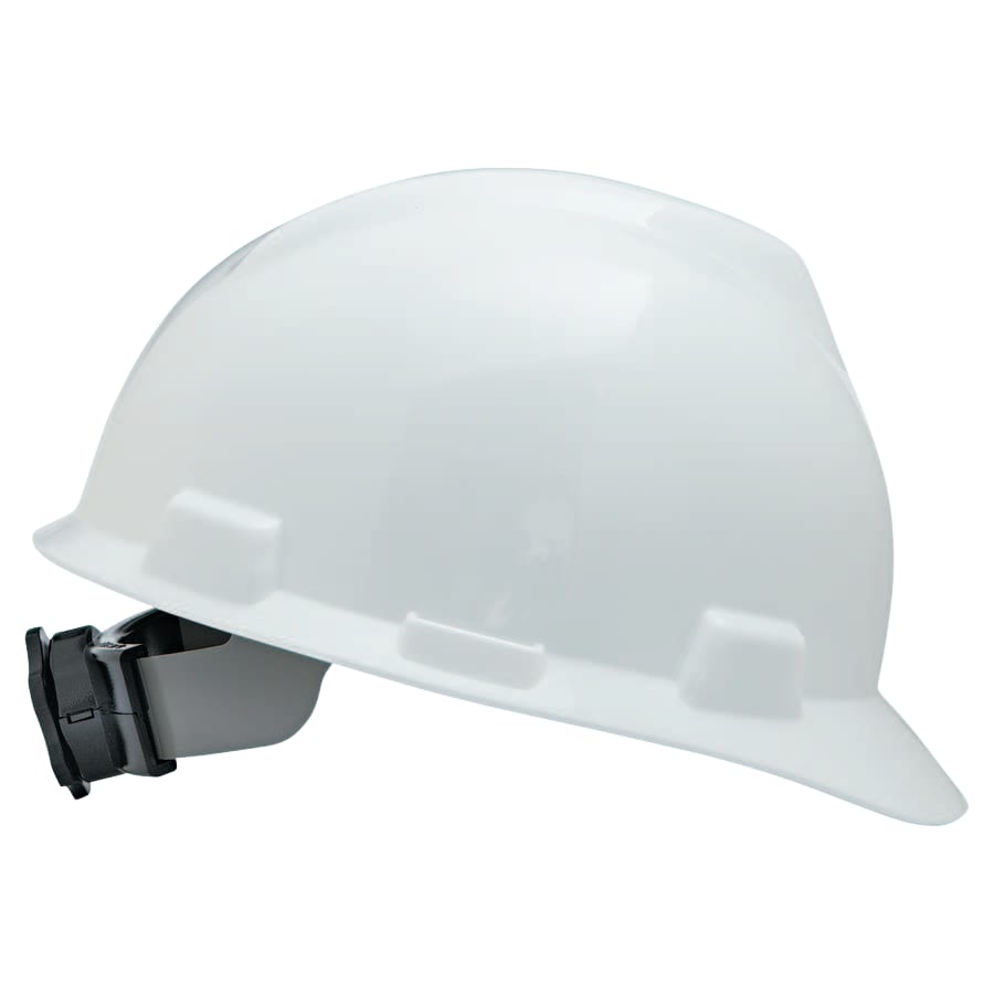 V-Gard® Slotted Hard Hat Cap, Fas-Trac® III Suspension, White