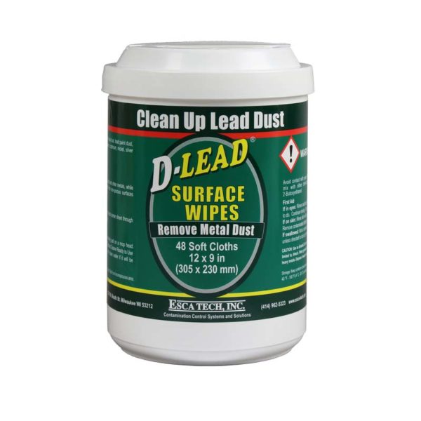 Esca Tech D-Lead Surface Wipes (CASE OF 8X48 COUNT CANISTER)