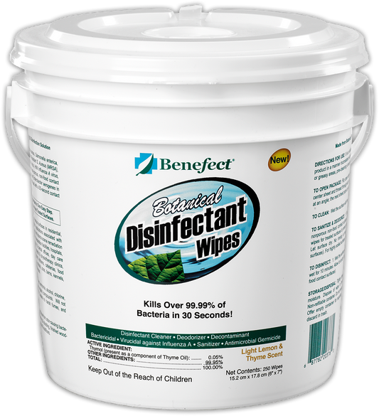BENEFECT BOTANITAL DESINFECTANT DECON 30 WIPES/ 6 PER CASE