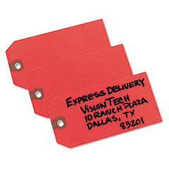 Avery® Shipping Tags, Red, Unstrung, 4-3/4" x 2-3/8", 1,000 Tags