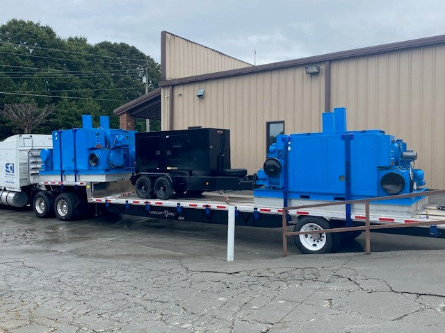 25,000 CFM Diesel Fire Desiccant Package with Generator