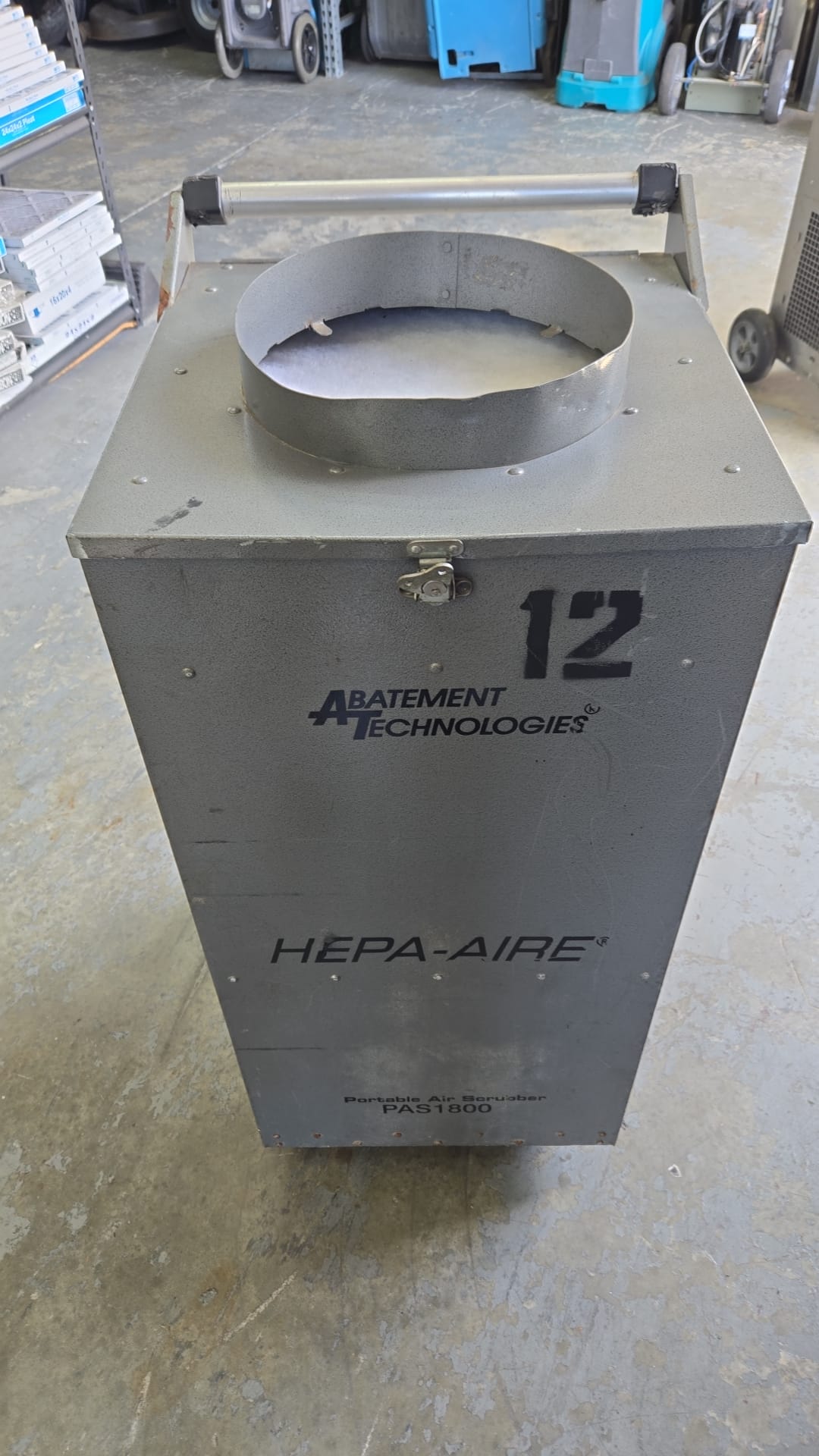 USED PAS 1800 ABATEMENT TECHNOLOGIES AIR SCRUBBER / AS IS